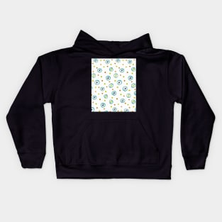 Blue Round Pattern Kids Hoodie